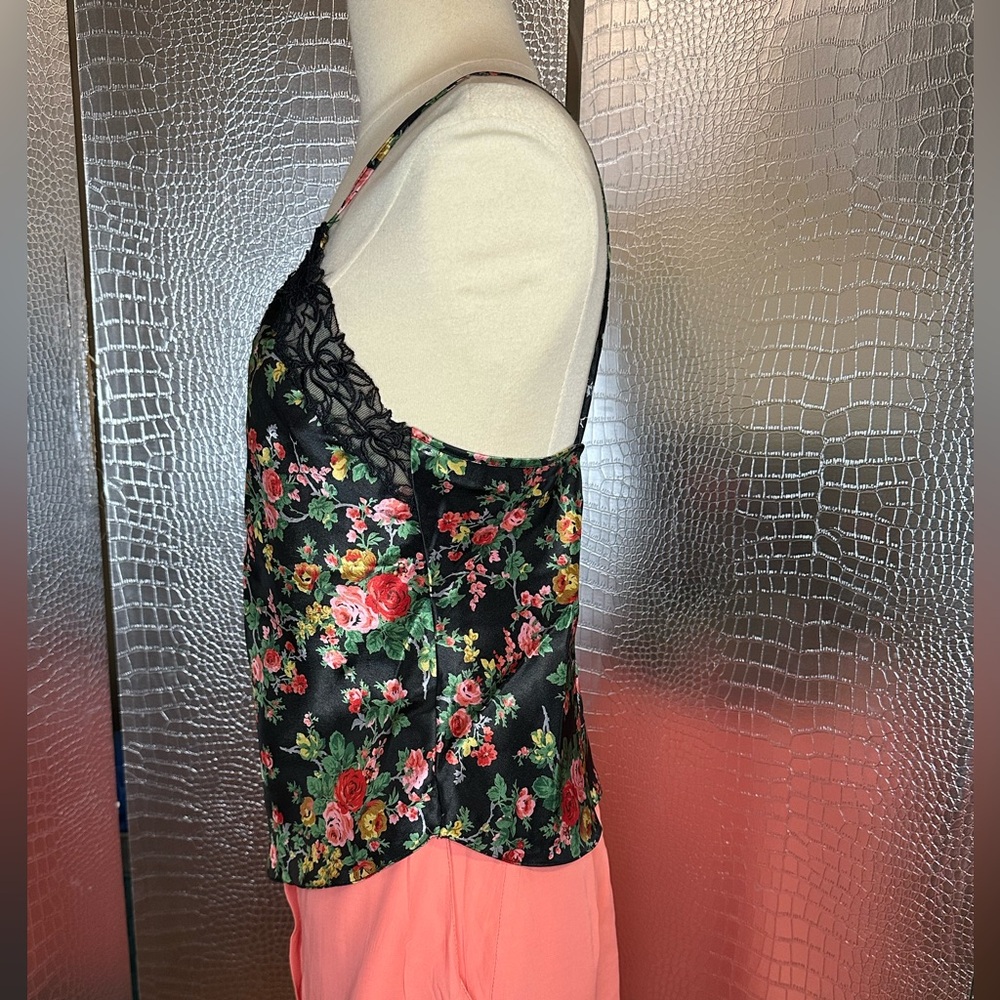 Victoria's Secret Black and Pink Floral Vintage Camisole Size Small - Picture 2 of 8